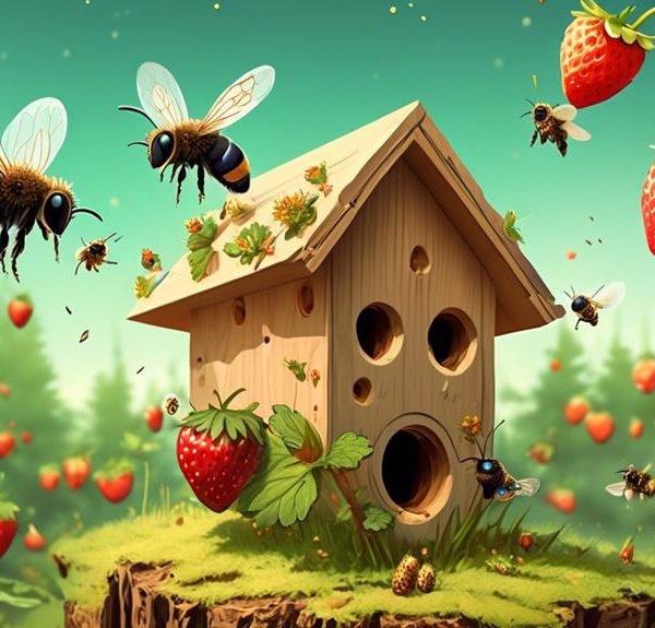 woodland strawberries benefit mason bees