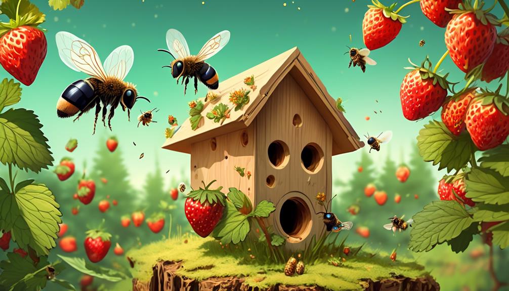 woodland strawberries benefit mason bees