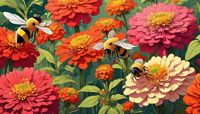 zinnias attract bees naturally